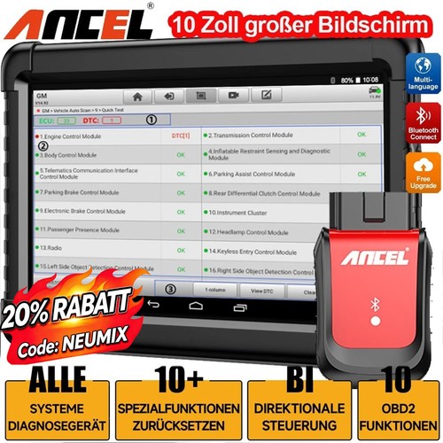 2026 ancel obd2 - x6,
