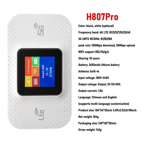 Hotspot router wifi 6 - 5g,